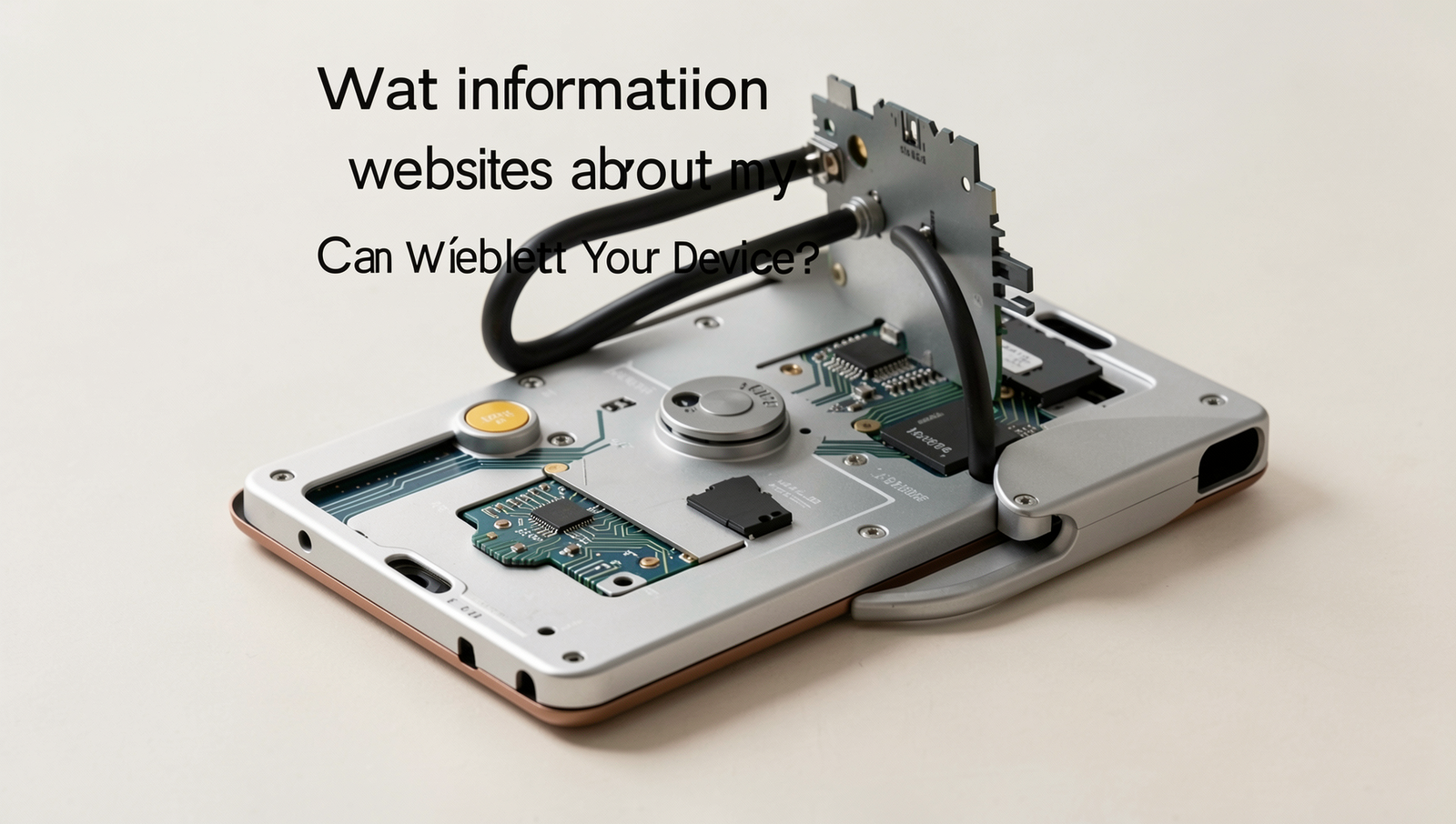 Diagram illustrating device information collected by websites, including IP address and browser type.