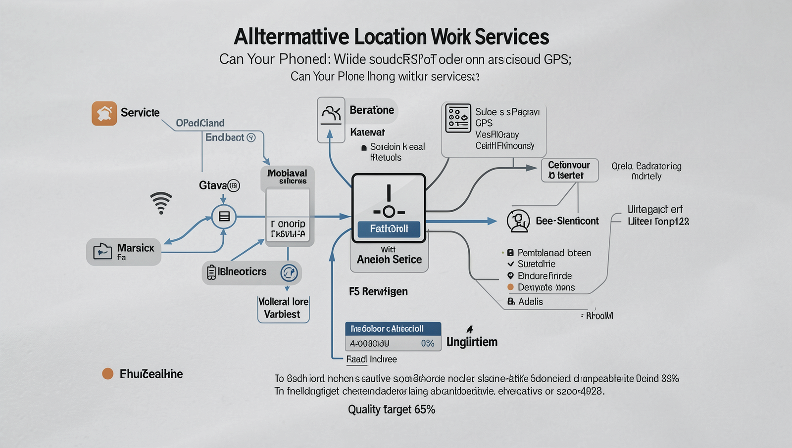 Detailed diagram illustrating various alternative location services for smartphones.