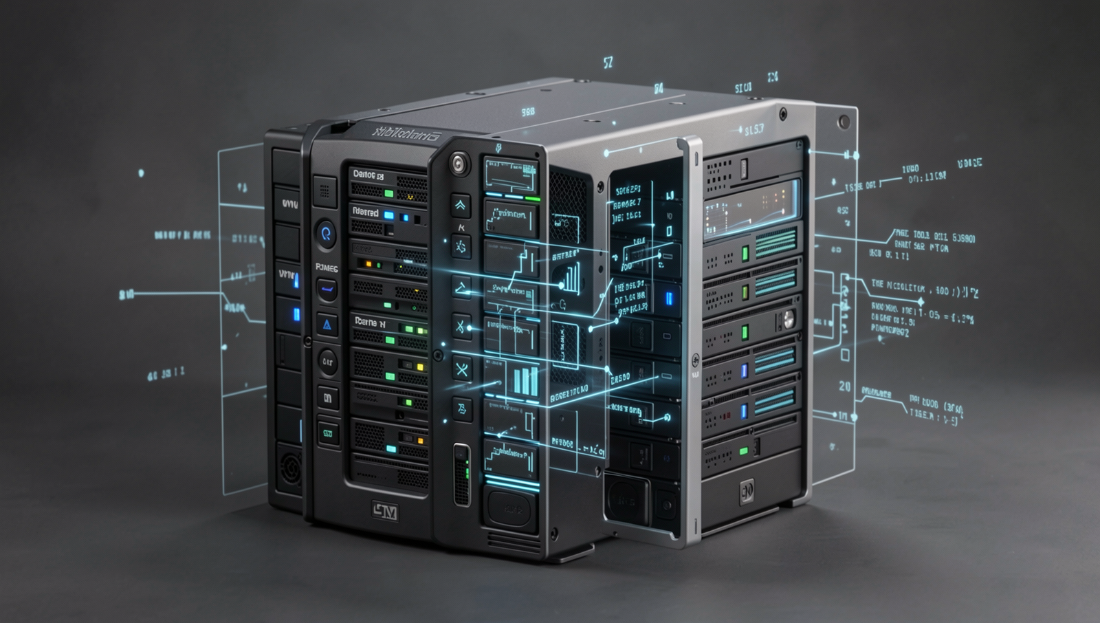 Photorealistic illustration of digital storage devices with disappearing data effects.