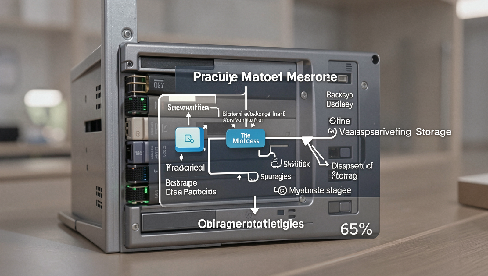 Detailed graphic illustrating backup strategies and storage optimization techniques.