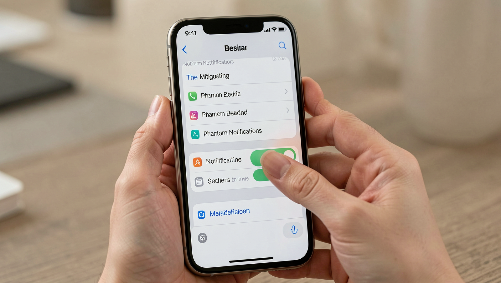Smartphone screen showing notification settings adjustment for user control.