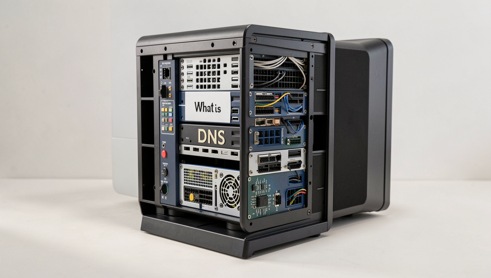 Detailed diagram explaining DNS and its role in internet connectivity.