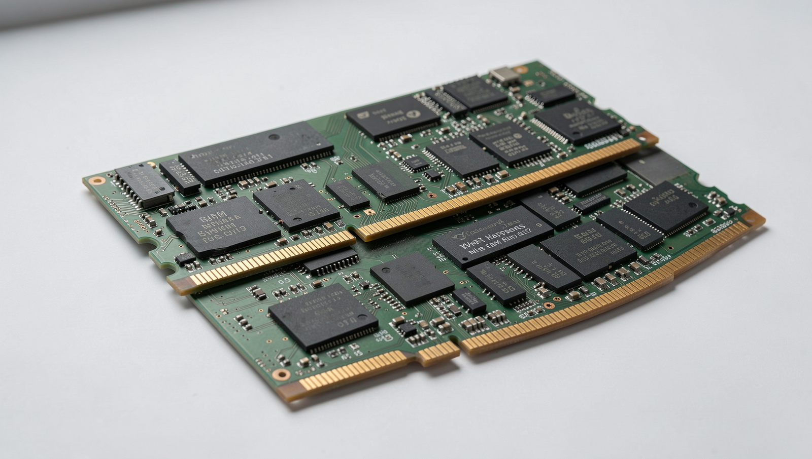 Detailed illustration of RAM modules showcasing their function in a computer system.