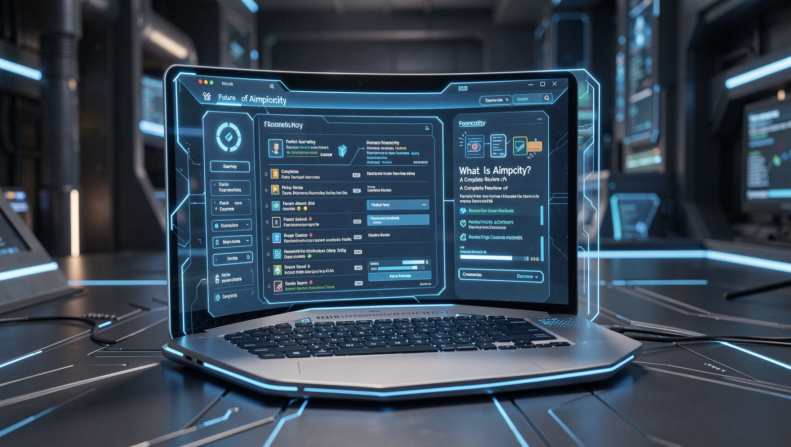 Futuristic concept of online forums showcasing advanced digital interactions.