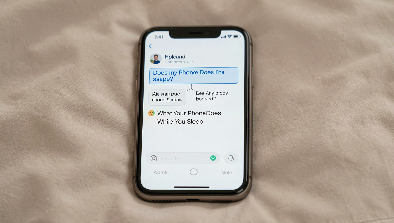Diagram illustrating phone data usage during sleep mode with clear visuals.