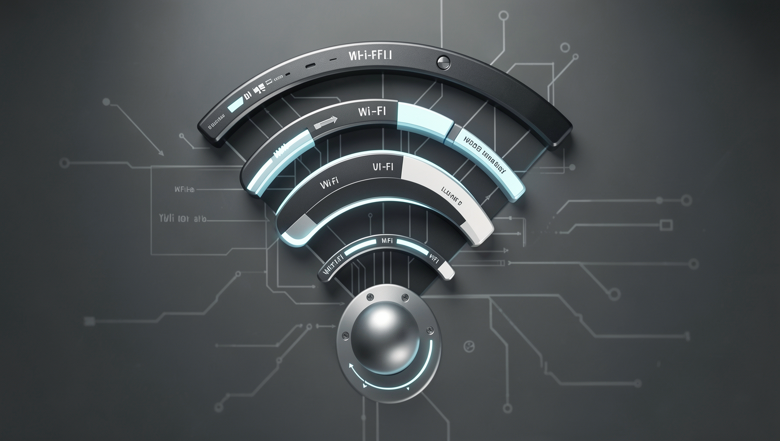 Illustration depicting the evolution of Wi-Fi technology through various devices.